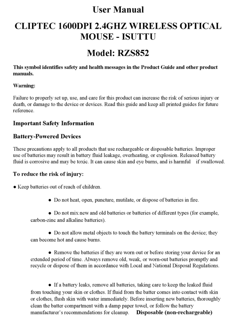 CLiPtec ISUTTU RZS852 user manual