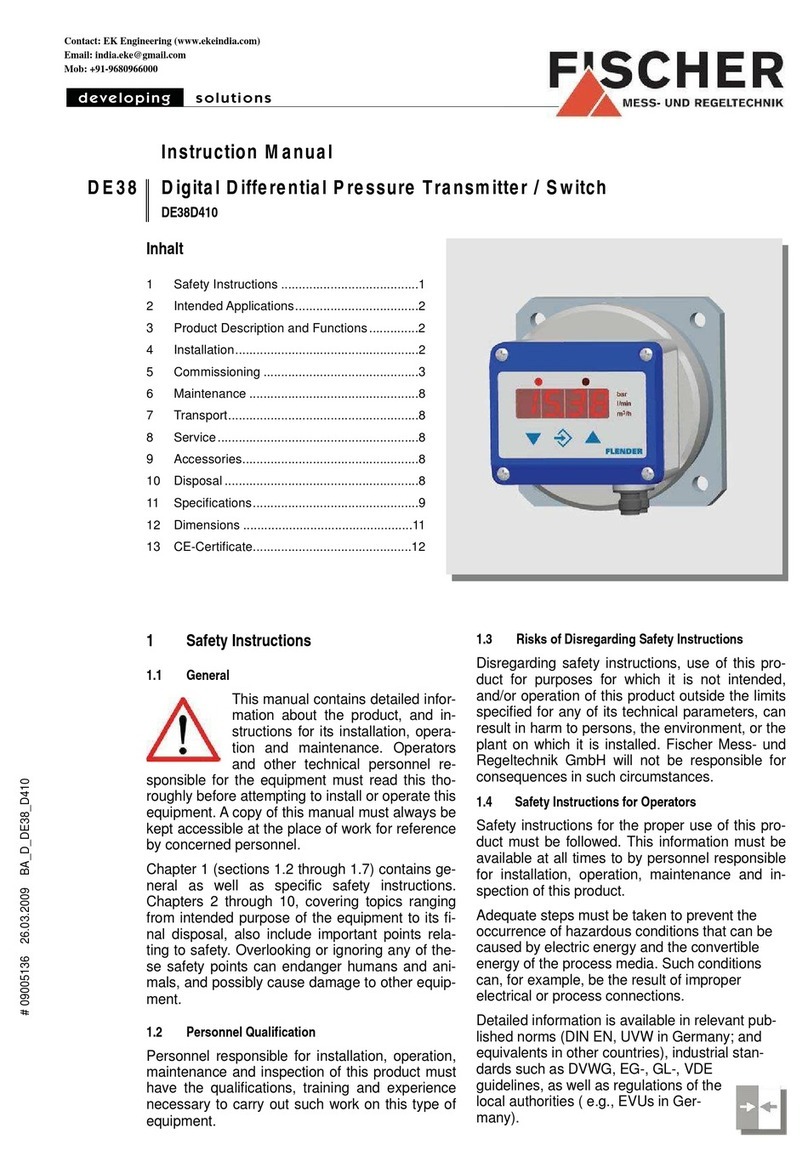 FISCHER DE38D410 instruction manual