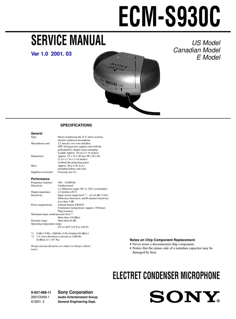 Sony ECM-S930C User manual