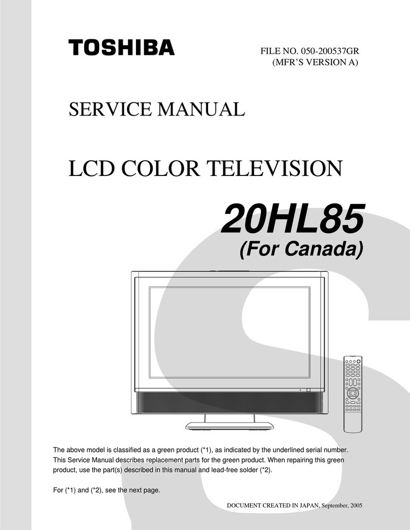 Toshiba TheaterWide 20HL85 User manual