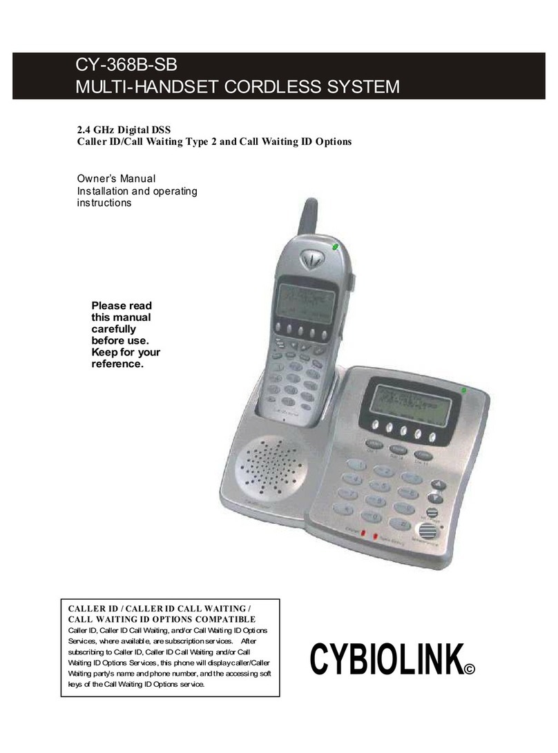 CYBIOLINK CY-368B-SB Owner's manual installation and operating instructions