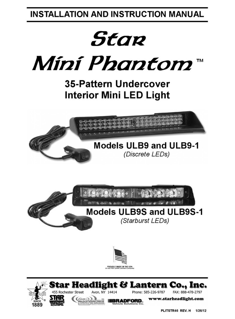 Star Headlight & Lantern Mini Phantom ULB9 Installation and instruction manual