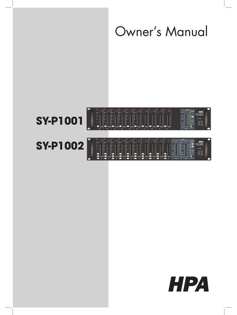 HPA SY-P1001 owner's manual