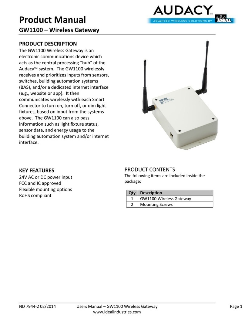 IDEAL GW1100 product manual