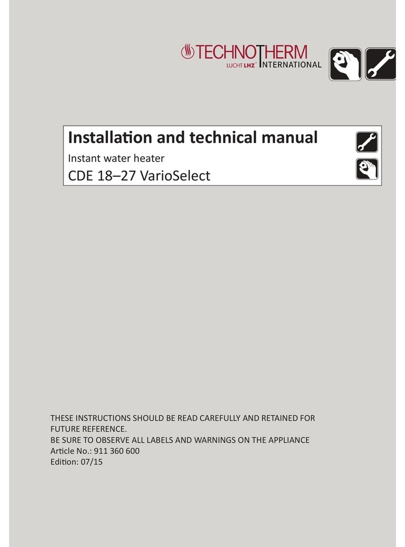 Technotherm CDE 18-27 VarioSelect Installation and technical manual