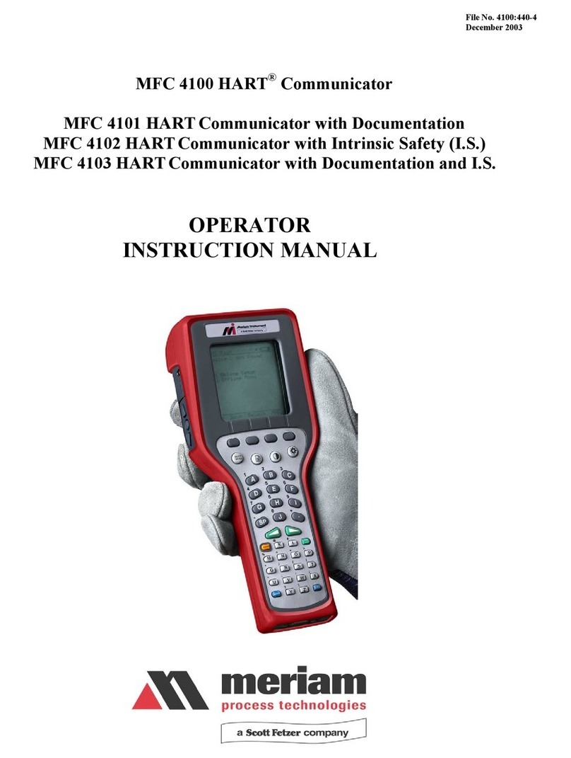 Meriam MFC 4101 HART Assembly instructions