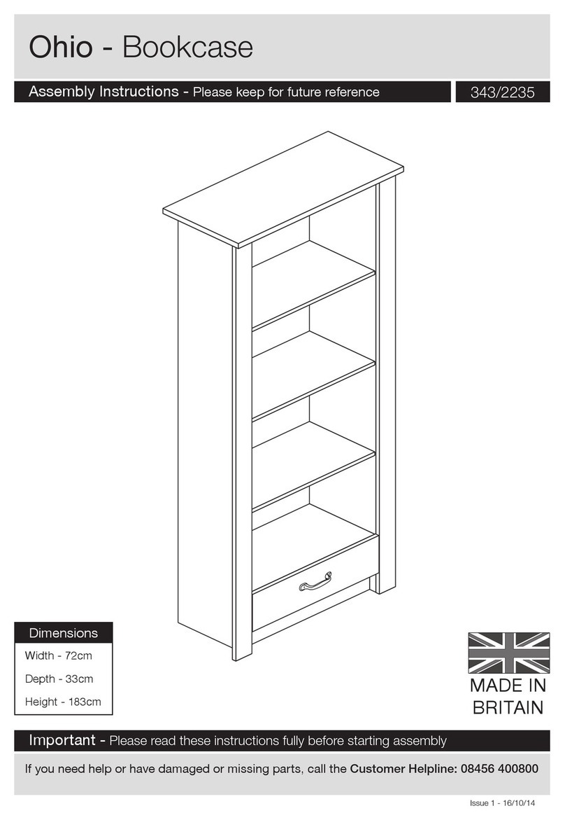 Argos Ohio Bookcase Assembly instructions Argos Ohio Bookcase Assembly instructions