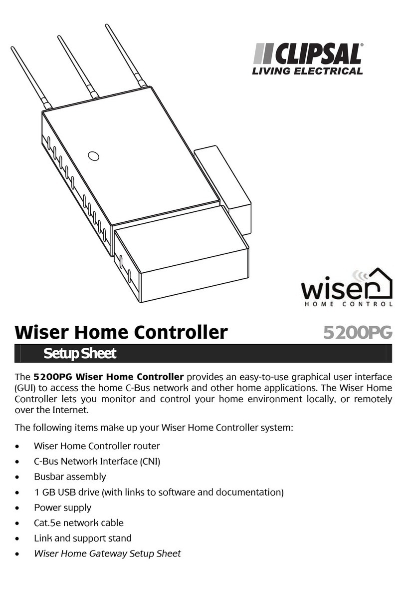 Wiser 5200PG setup sheet