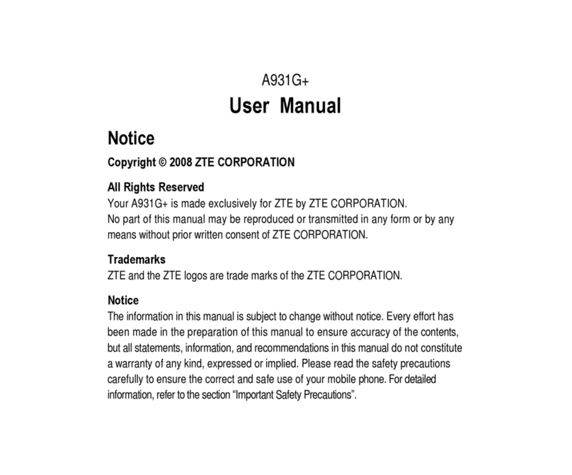 Zte A931G+ User manual