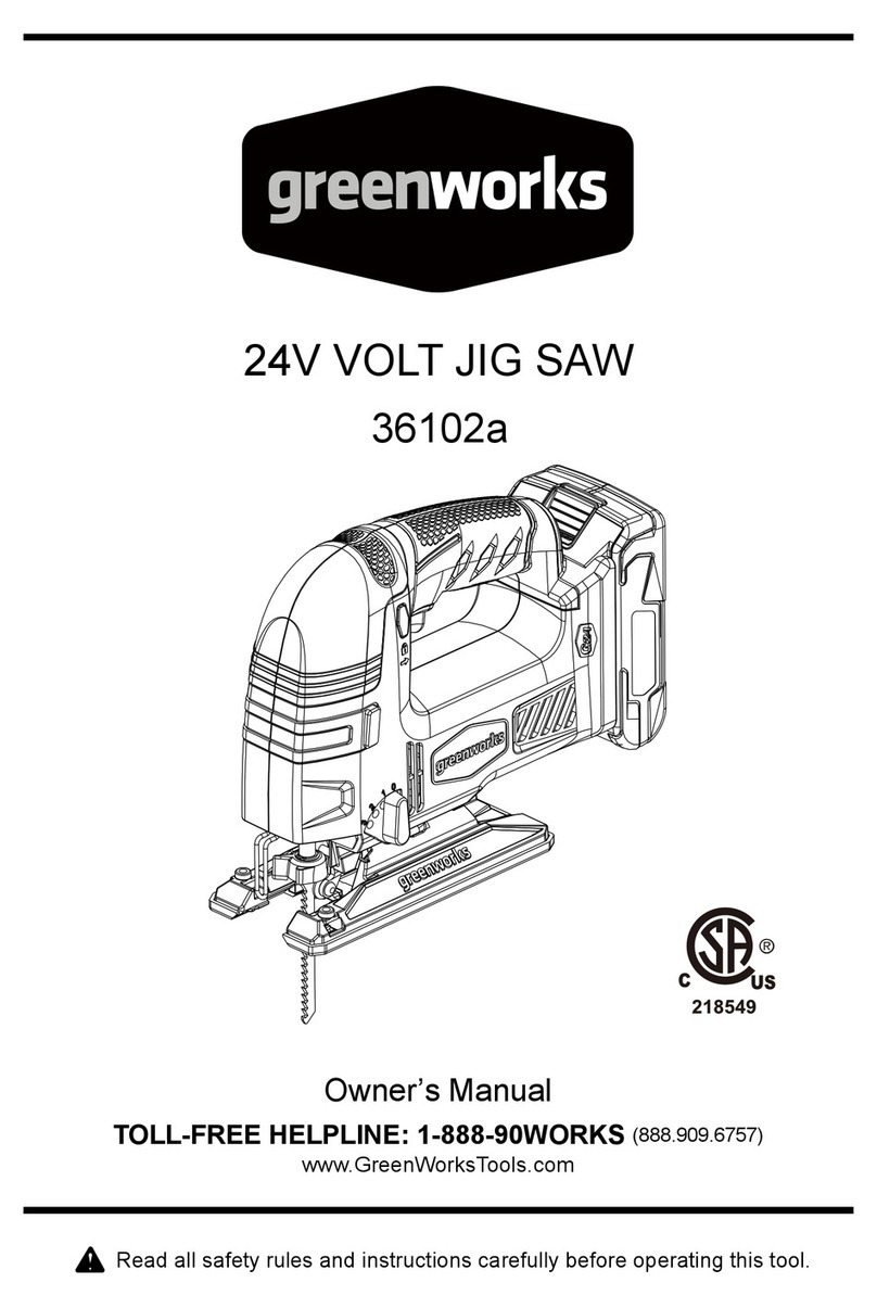 GreenWorks 36102a owner's manual