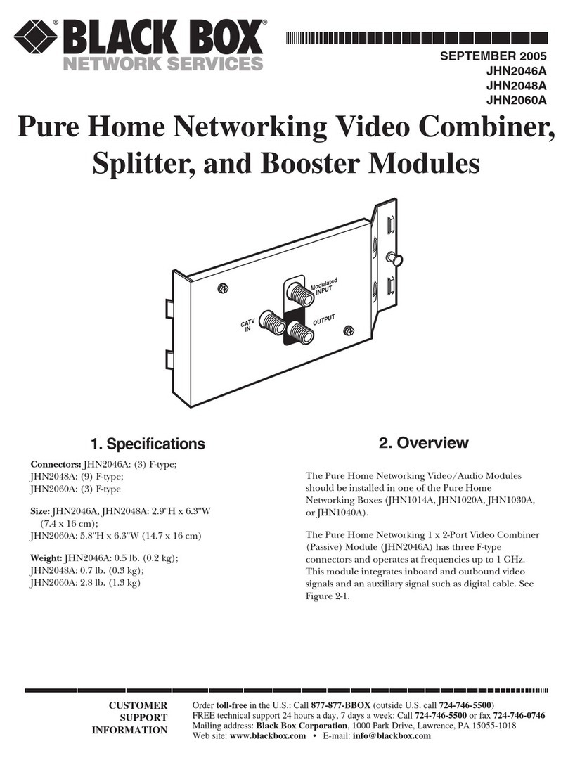 Black Box JHN2046A User manual Black Box JHN2046A User manual