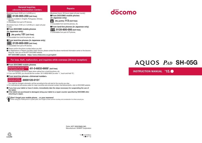 Sharp Aquos Pad SH-05G User manual