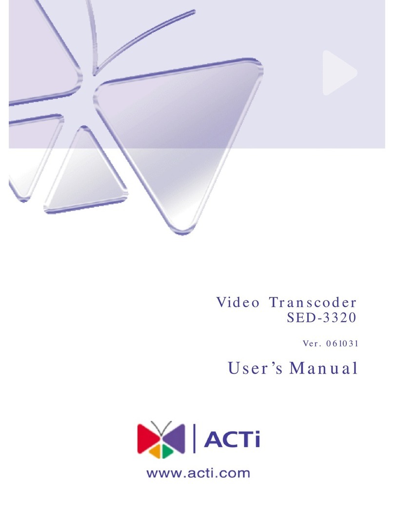 ACTi SED-3320 user manual