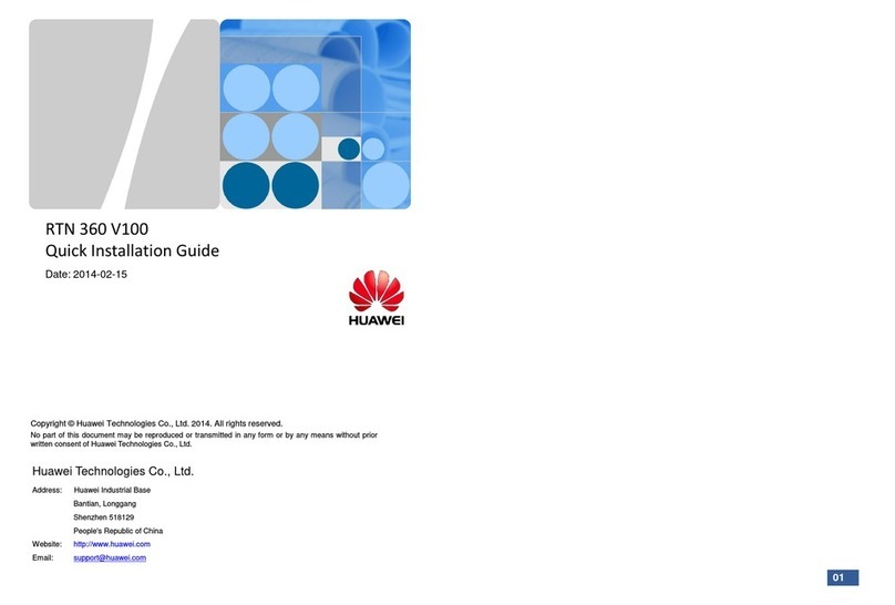 Huawei RTN 360 V100 Quick installation guide