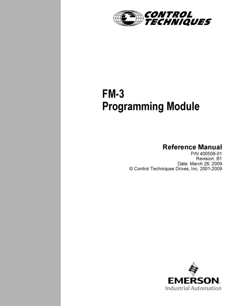 Control Techniques FM-3 User manual Control Techniques FM-3 User manual