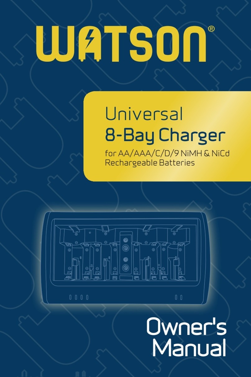 WATSON Universal 8-Bay Charger owner's manual