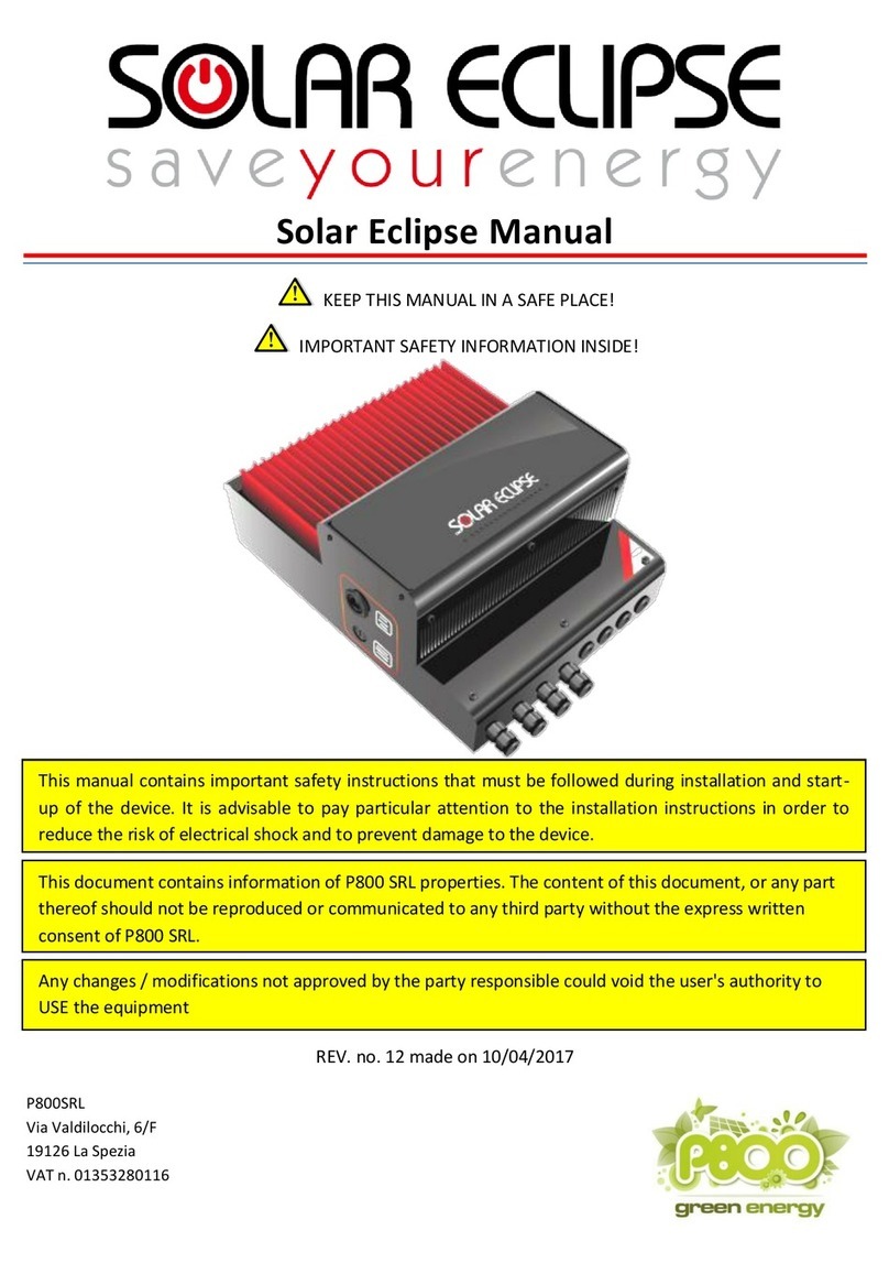 P800 Solar Eclipse User manual