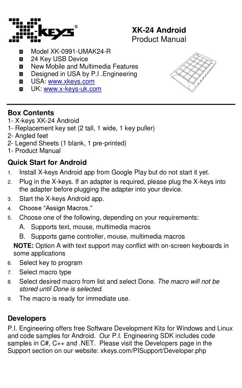X-keys XK-0991-UMAK24-R product manual