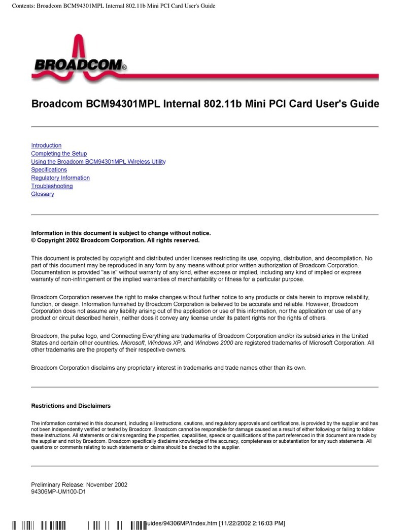 Broadcom BCM94301MPL User manual