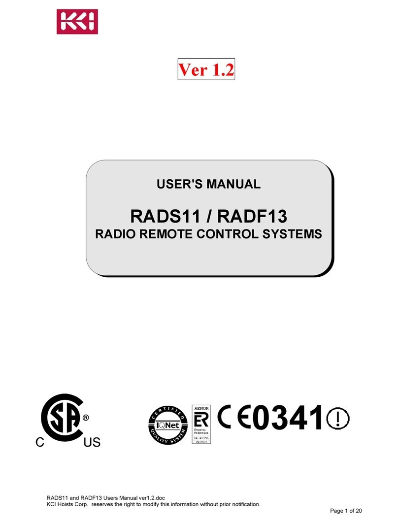 KCI RADF13 user manual