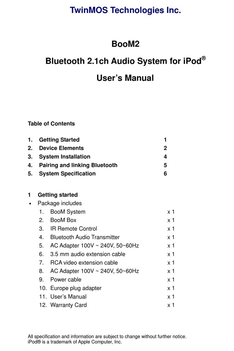 TwinMOS Boom BTT001 user manual