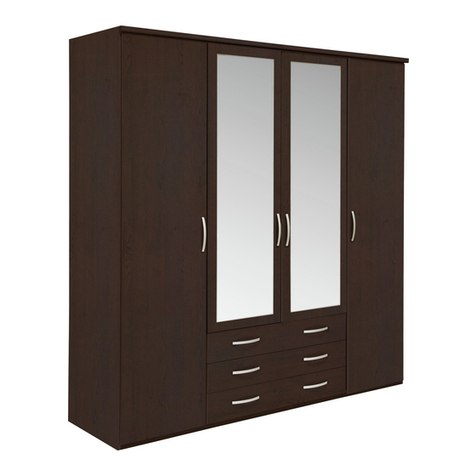 Argos New Hallingford 4 Door 3 Drawer Wardrobe Assembly instructions