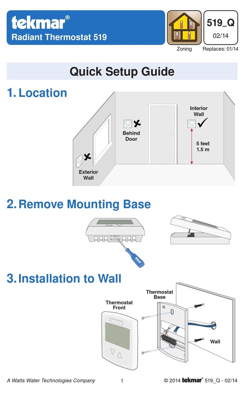 Tekmar 519 User manual