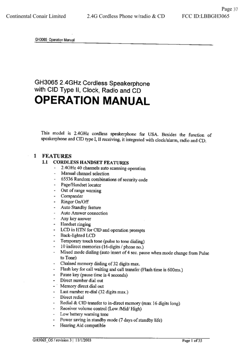 Conair GH3065 User manual