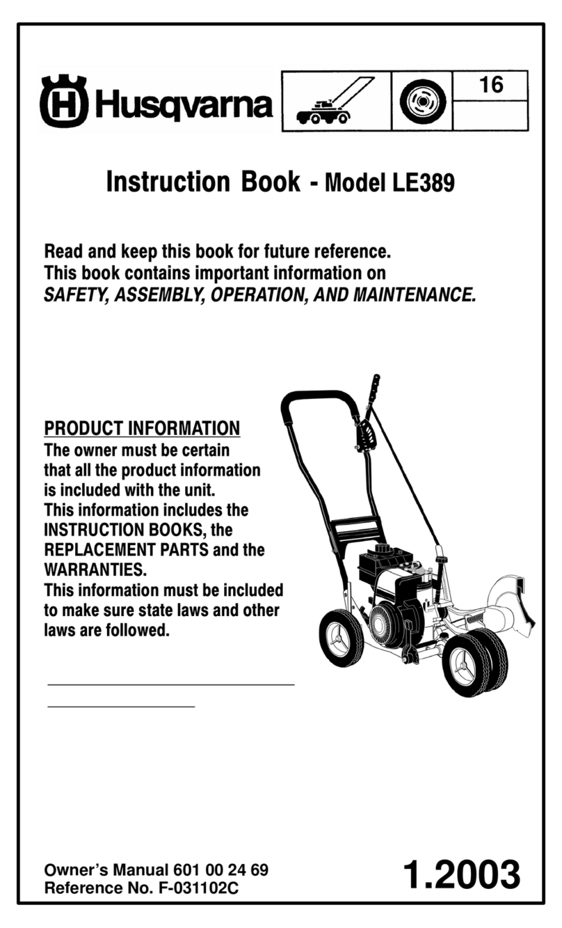 Husqvarna LE389 Instruction book