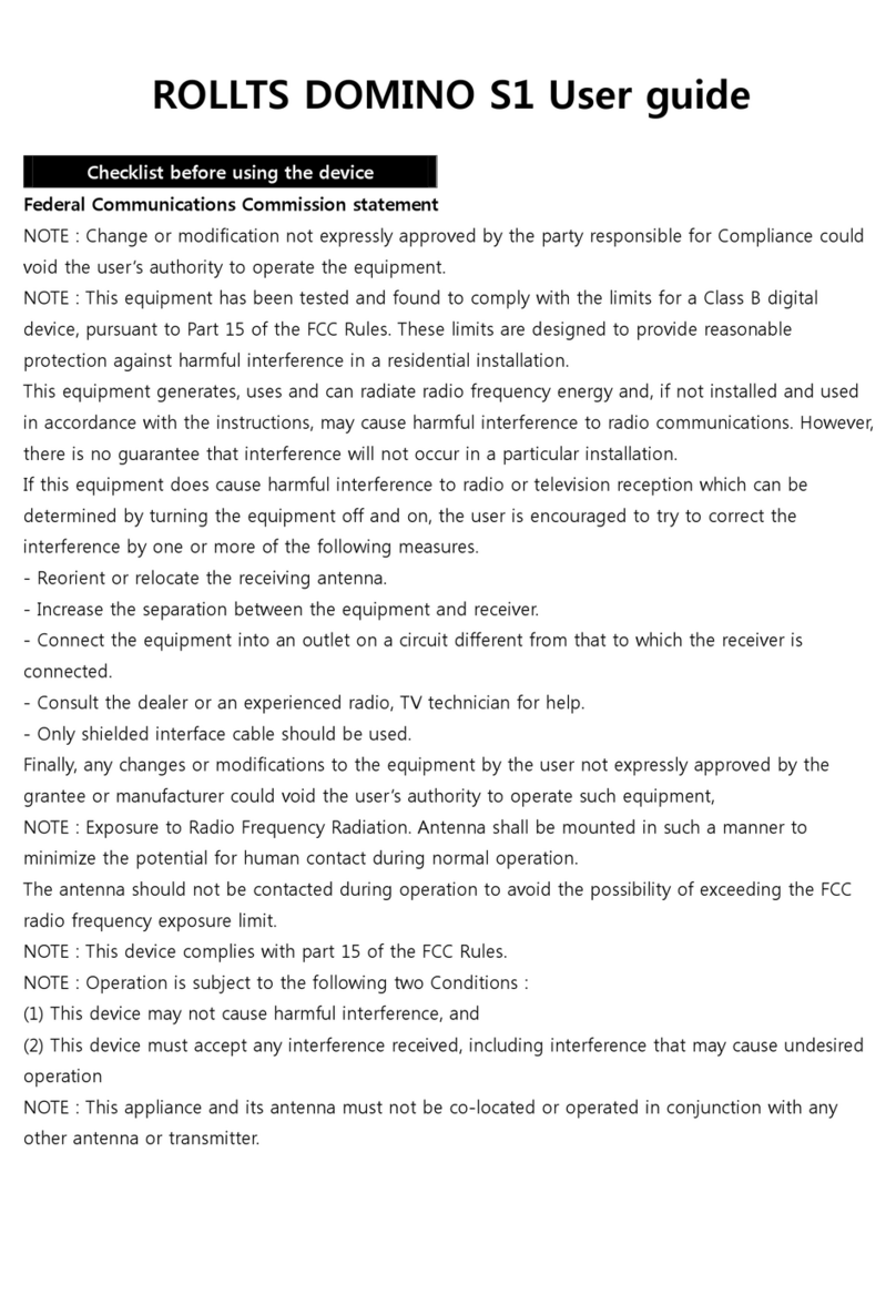 Rollts DOMINO S1 User manual