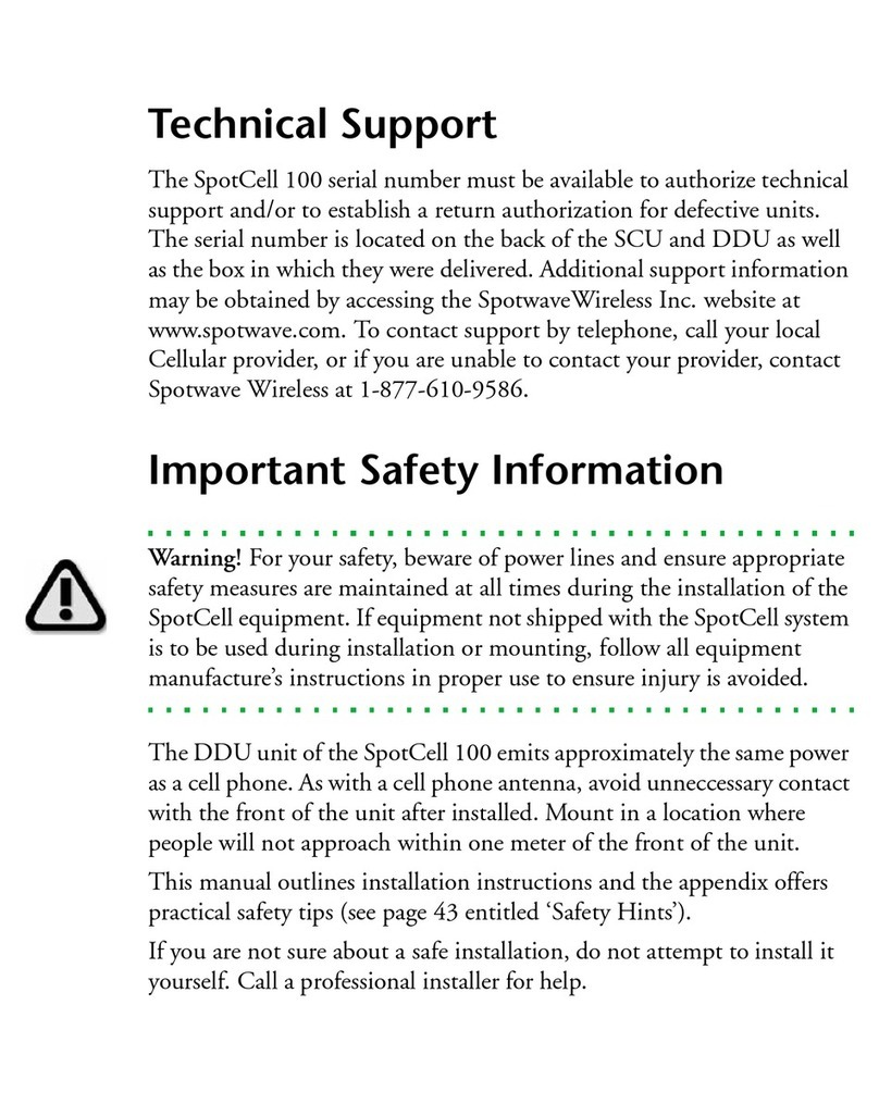 Spotwave SpotCell 100 SCU manual