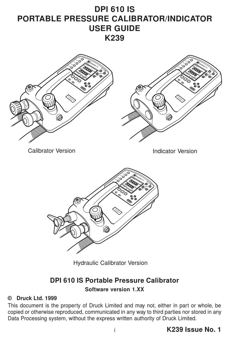 Druck DPI 610 IS User manual Druck DPI 610 IS User manual