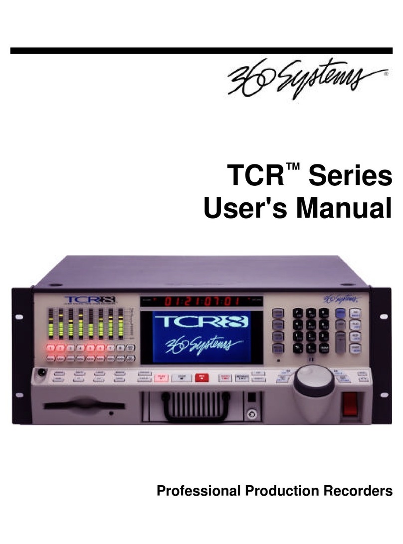 360 Systems TCR4 user manual