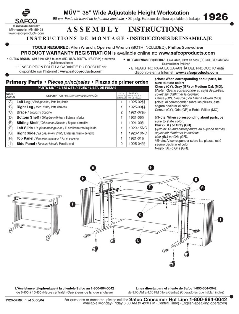 Safco 1926 User manual