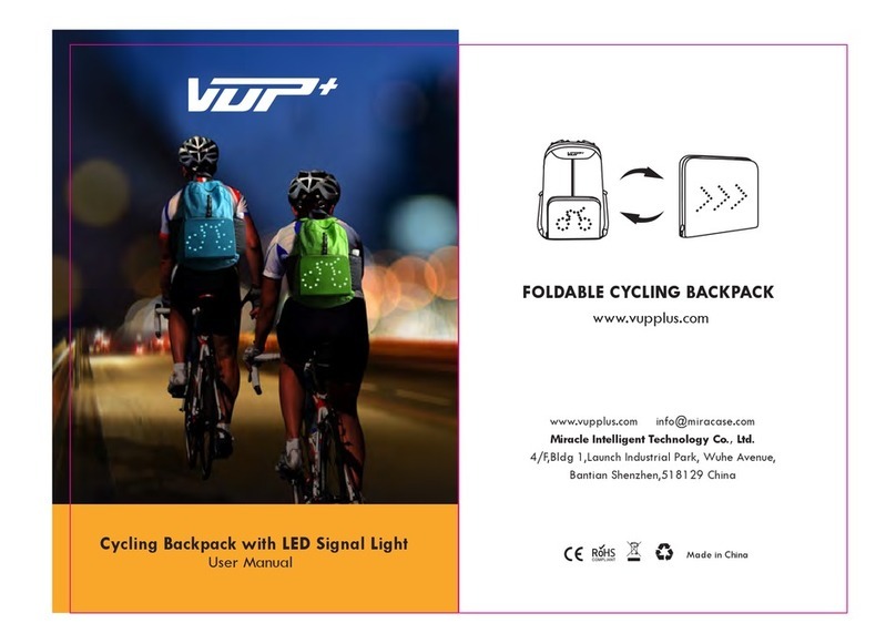 VUPplus FOLDABLE CYCLING BACKPACK user manual