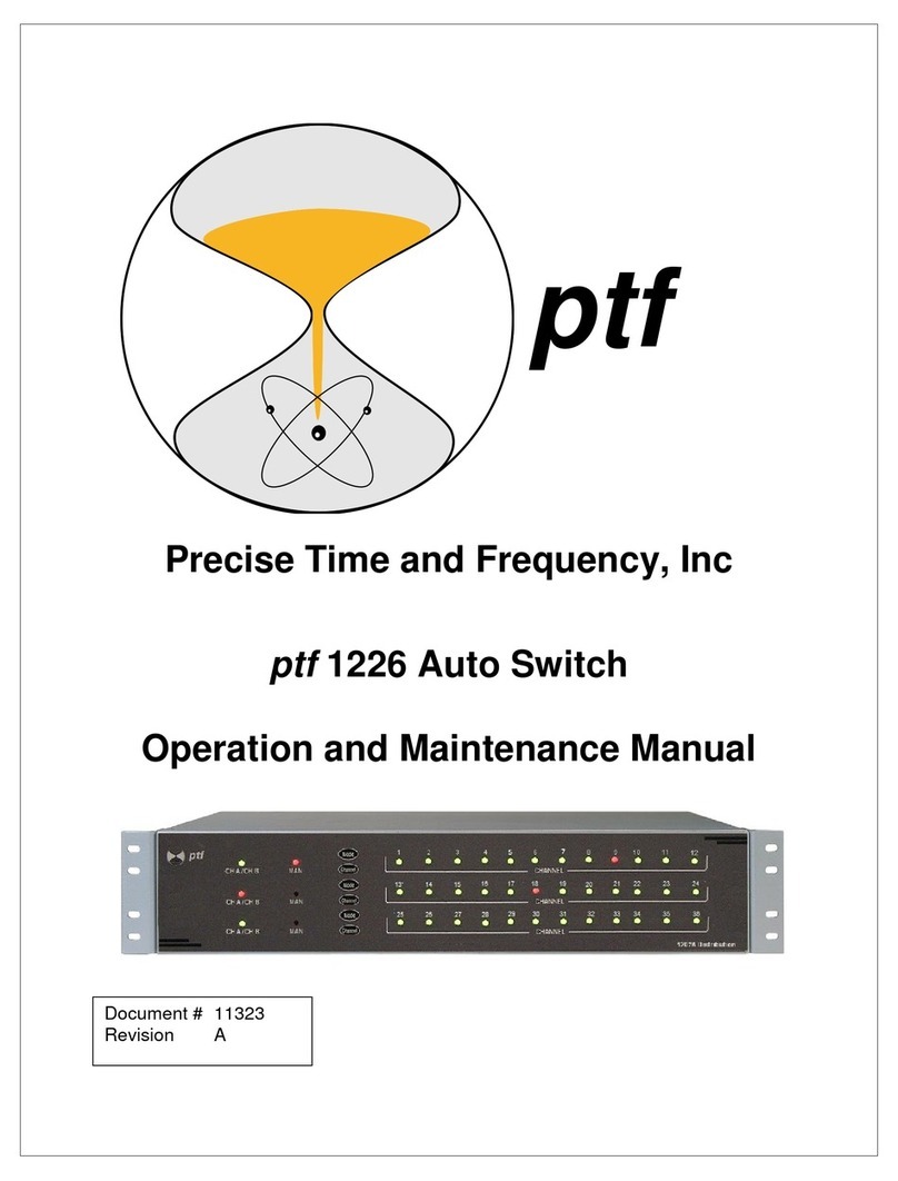Precise Time and Frequency ptf 1226 Operation and maintenance manual