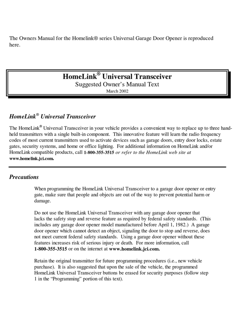 HomeLink SAHL4 owner's manual