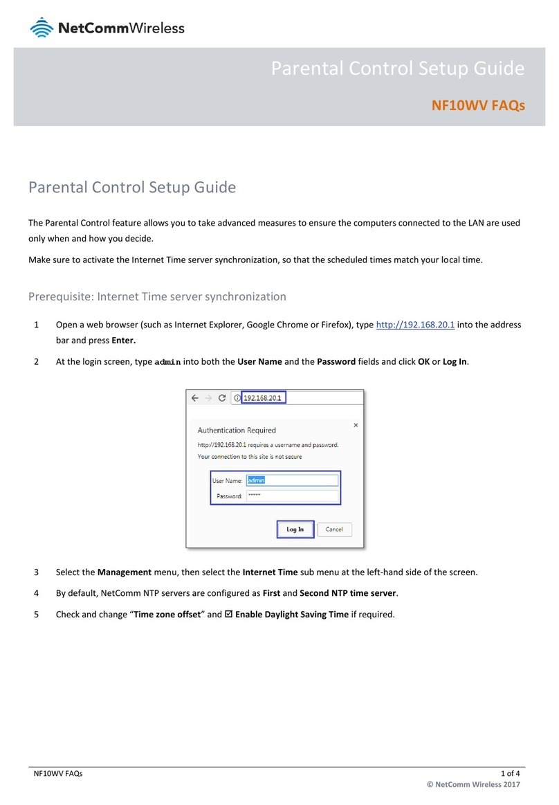 NetComm Wireless NF10WV User manual NetComm Wireless NF10WV User manual