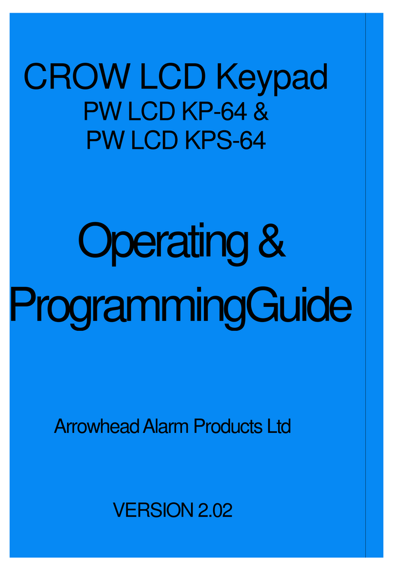 Arrowhead PW LCD KP-64 Operating & programming guide