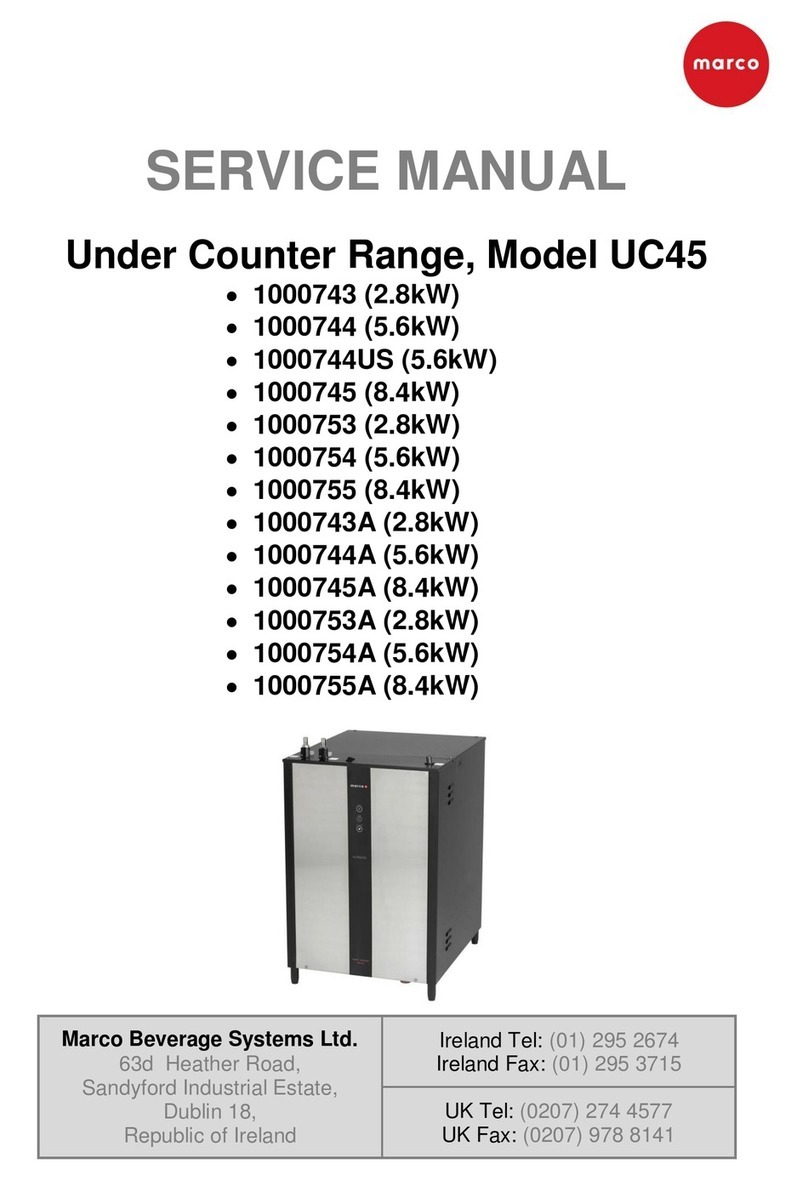 Marco Beverage Systems Ecoboiler UC45 1000743 Service manual Marco Beverage Systems Ecoboiler UC45 1000743 Service manual