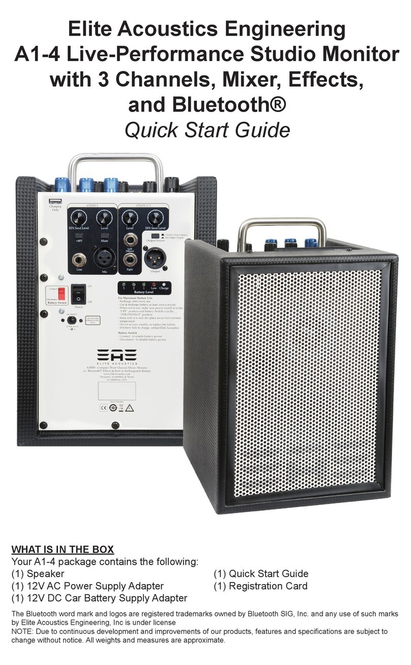 Elite Acoustics A1-4 quick start guide