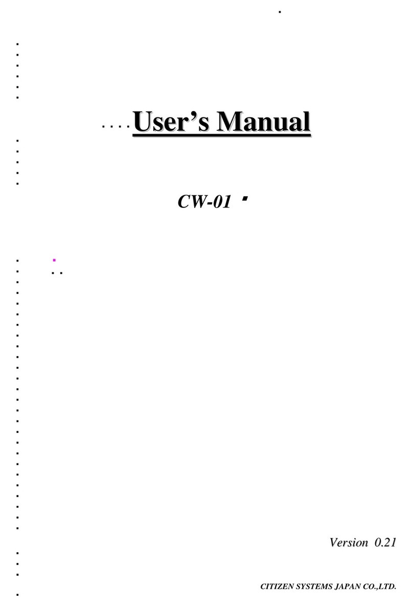 Citizen CW-01 User manual