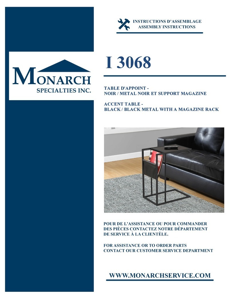 Monarch Specialties I 3068 Assembly instructions