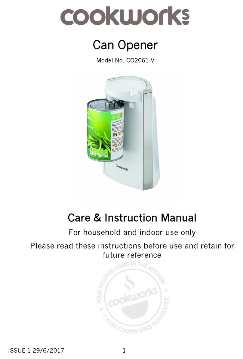 Cookworks CO2061-V Care & instruction manual