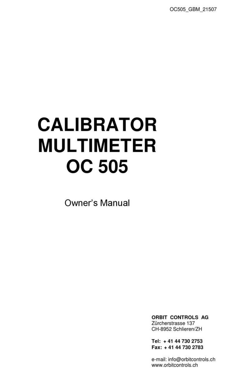 Orbit Controls OC 505 owner's manual