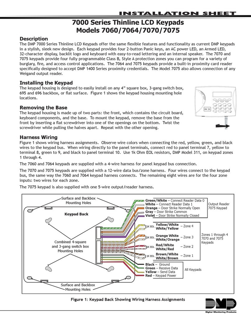 Digital Monitoring Products Thinline 7070 Assembly instructions