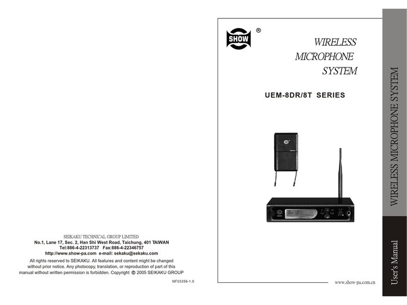 SEIKAKU Show UEM-8DR SERIES user manual