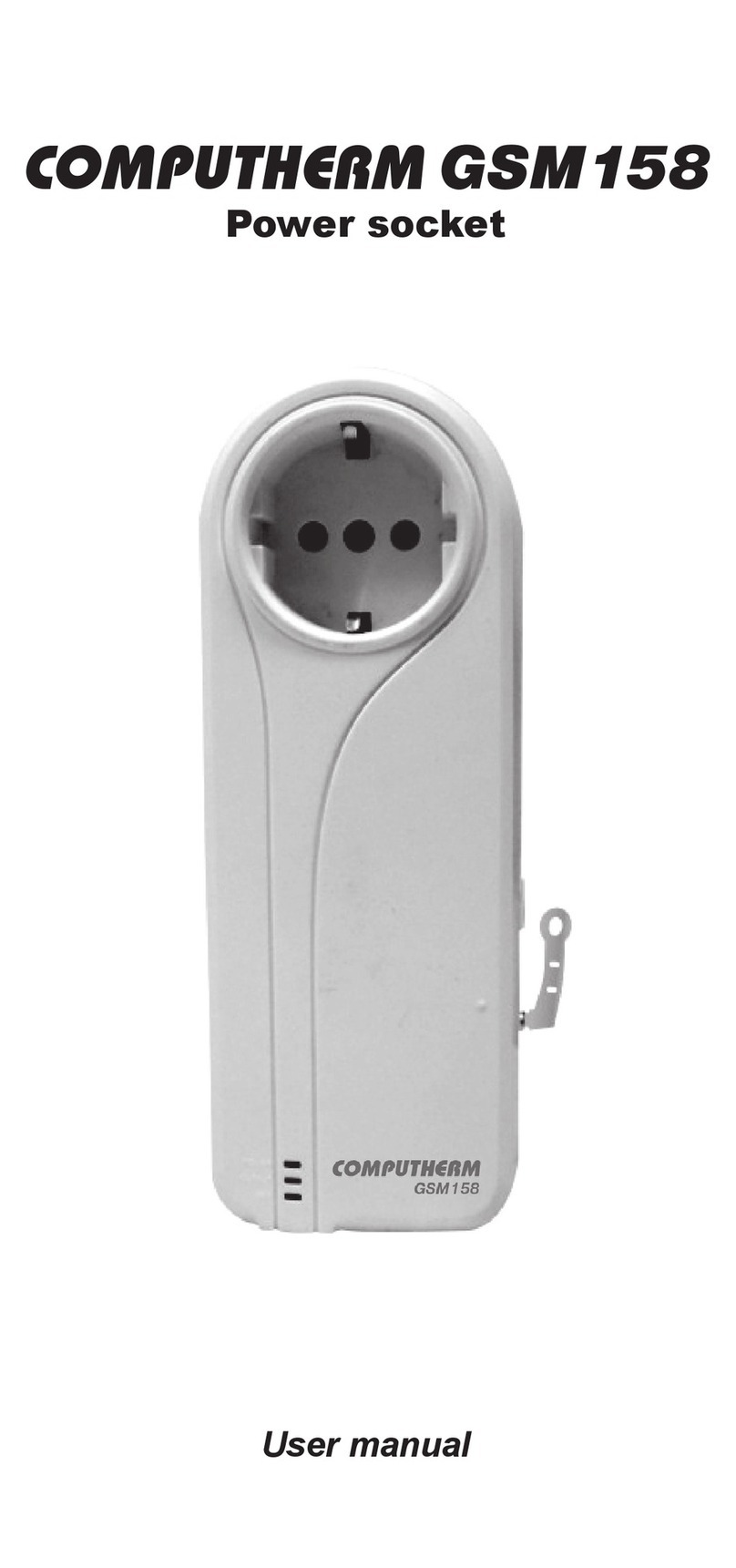 Computherm GSM158 user manual Computherm GSM158 user manual