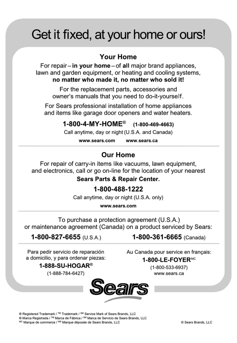Kenmore 721.81622 User manual