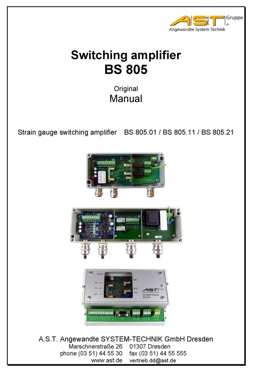 AST BS 805.01 User manual